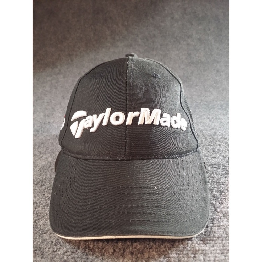 TAYLORMADE R7 Hat Black Tmax Gear Strapback Mens Golf Cap Adjustable Embroidered
